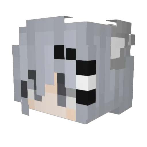 Yuumei_Soukou Minecraft avatar head, 3D render