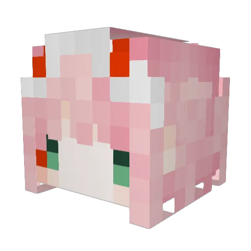 Yuumi_MeowMeow Minecraft avatar head, 3D render