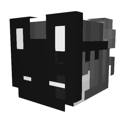 YuunKK Minecraft avatar head, 3D render