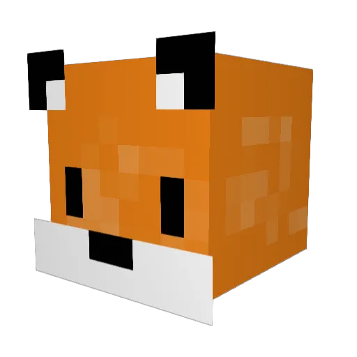 YuureiKitsune Minecraft avatar head, 3D render