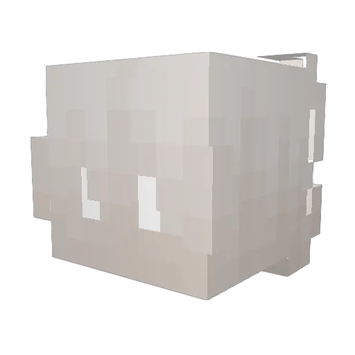 Yuureia Minecraft avatar head, 3D render