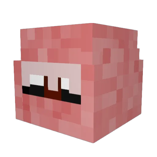 Yuuri2spi Minecraft avatar head, 3D render