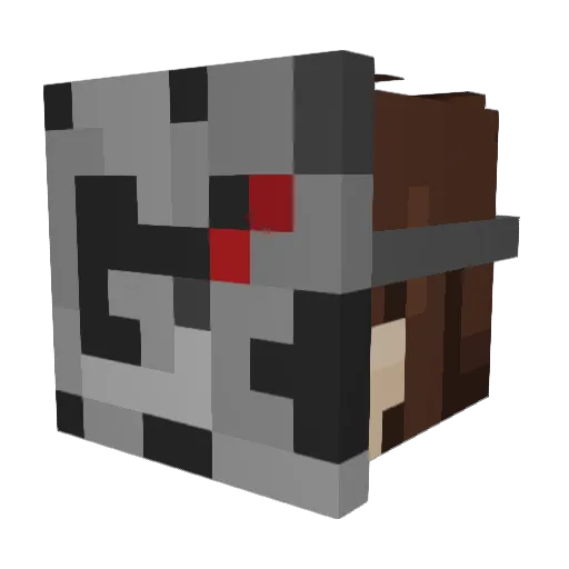 Yuusha1 Minecraft avatar head, 3D render