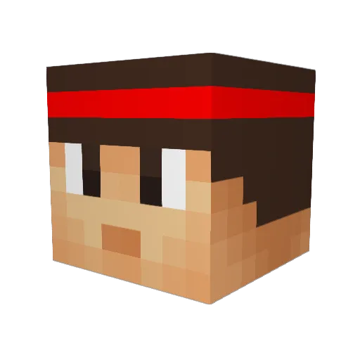 Yuushi_G Minecraft avatar head, 3D render