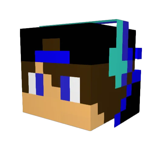 Yuuto10 Minecraft avatar head, 3D render