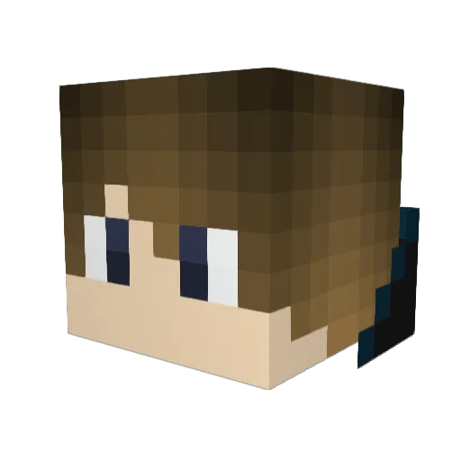 Yuuto61 Minecraft avatar head, 3D render