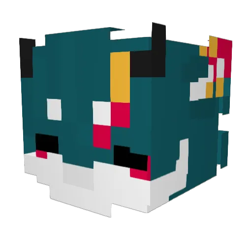 Yuuto_1 Minecraft avatar head, 3D render