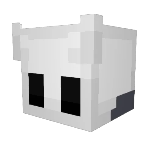 Yuuugeen Minecraft avatar head, 3D render
