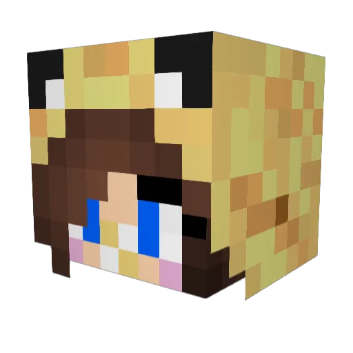 Yuuuki_Asuna Minecraft avatar head, 3D render