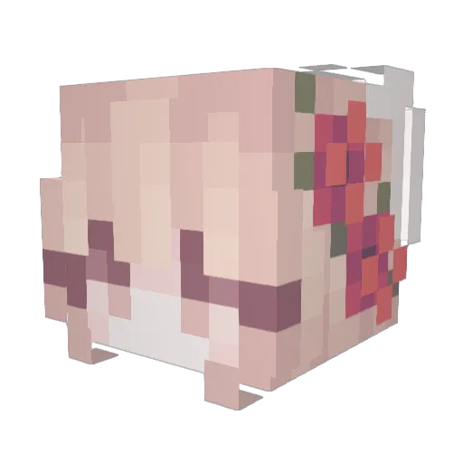 Yuuuki_o Minecraft avatar head, 3D render