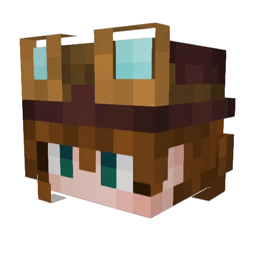 Yuuurr Minecraft avatar head, 3D render