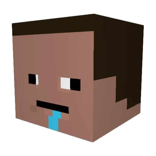 YuuzziiWasTaken Minecraft avatar head, 3D render