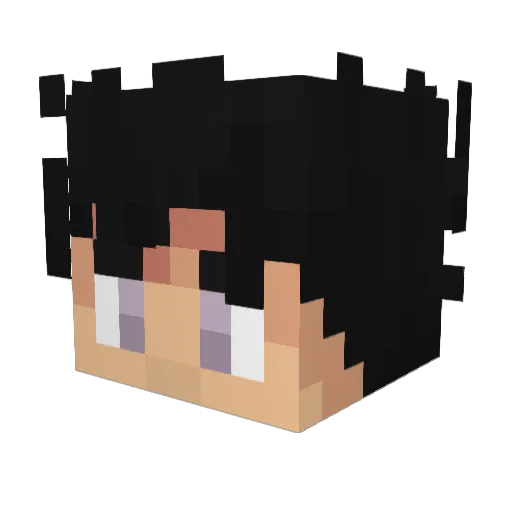 Yuv Minecraft avatar head, 3D render