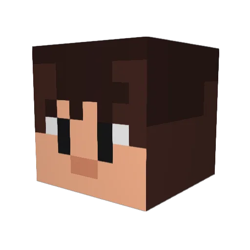 Yuveii Minecraft avatar head, 3D render