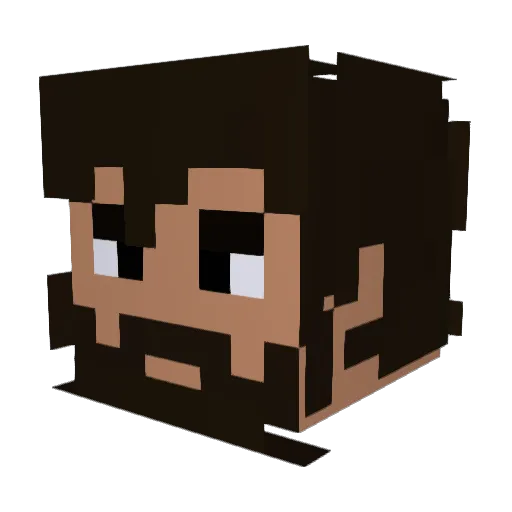 YuviChadda Minecraft avatar head, 3D render