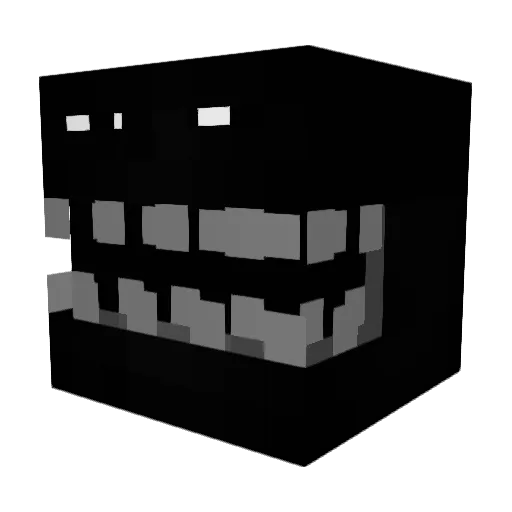 YuviF Minecraft avatar head, 3D render