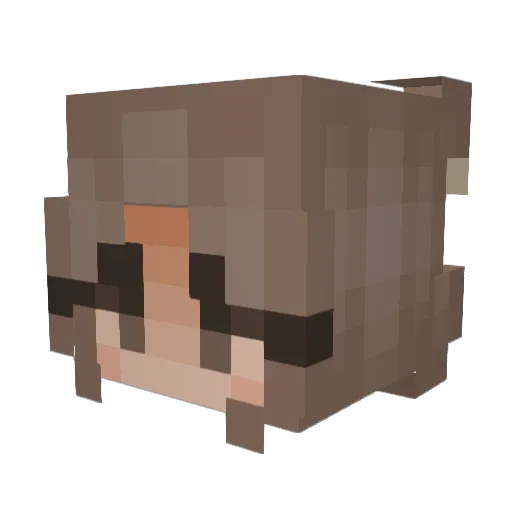 Yuviii Minecraft avatar head, 3D render