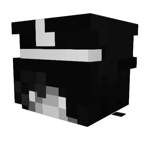 Yuworld Minecraft avatar head, 3D render