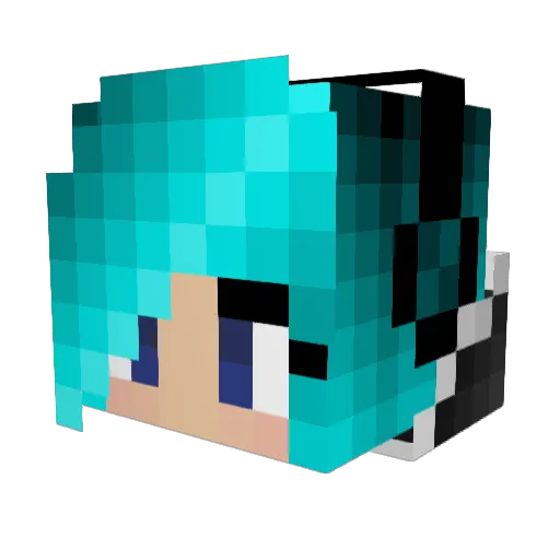 Yuwuf Minecraft avatar head, 3D render