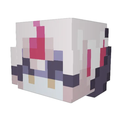 Yuxera Minecraft avatar head, 3D render