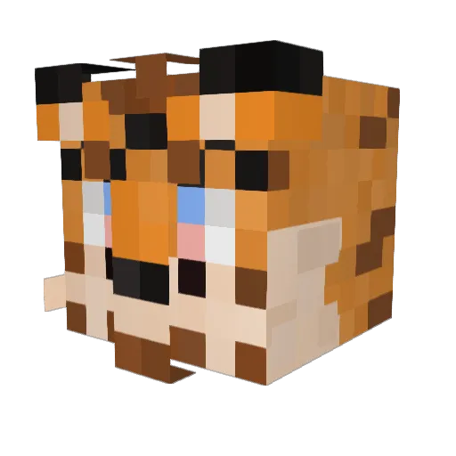 YuxiCatStar Minecraft avatar head, 3D render