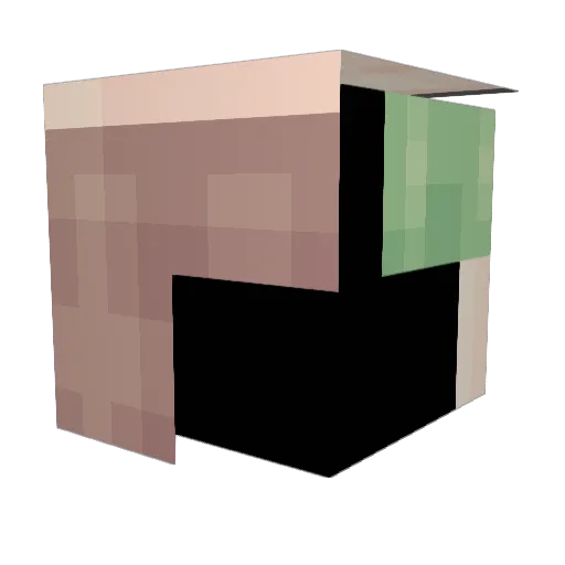 Yuxin0402 Minecraft avatar head, 3D render