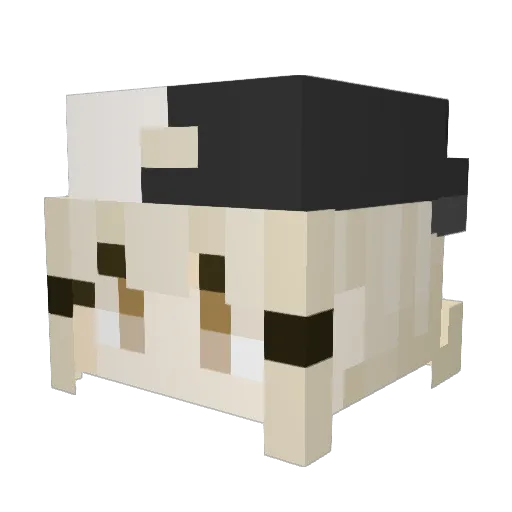 Yuxiz_ Minecraft avatar head, 3D render