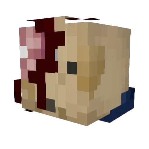 Yuxsx Minecraft avatar head, 3D render