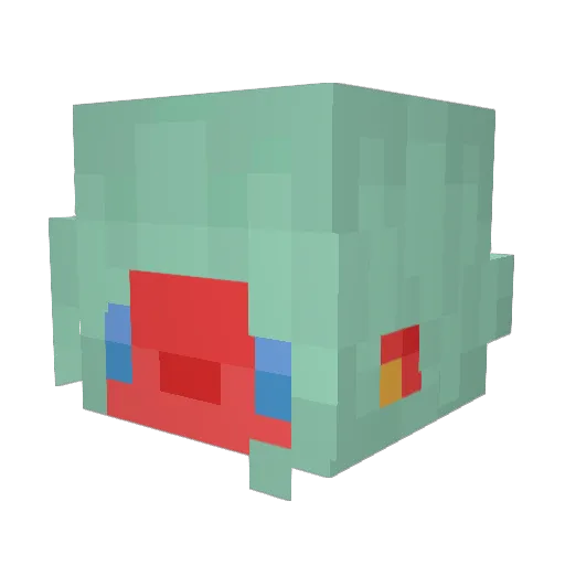 Yuxuss Minecraft avatar head, 3D render