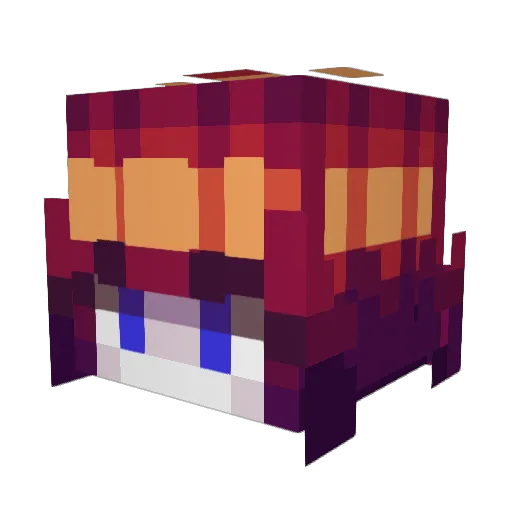 Yuyaikimi Minecraft avatar head, 3D render