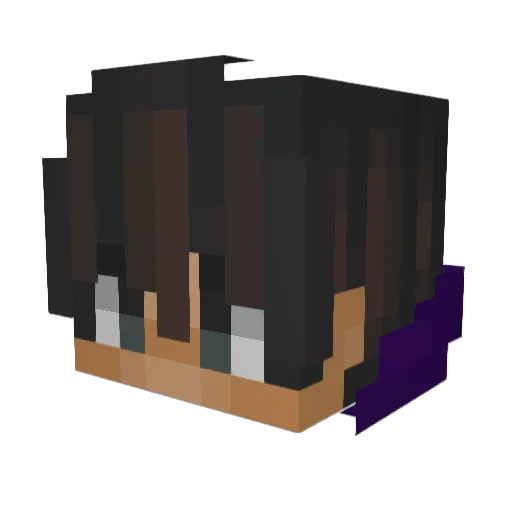 Yuyeonn Minecraft avatar head, 3D render