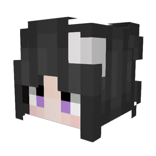 Yuyro Minecraft avatar head, 3D render