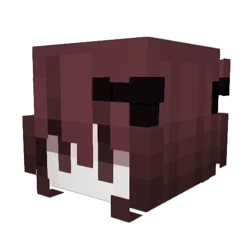 Yuysa Minecraft avatar head, 3D render