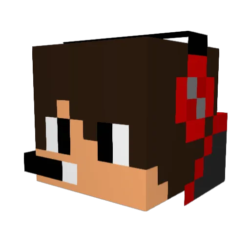 Yuyu413 Minecraft avatar head, 3D render