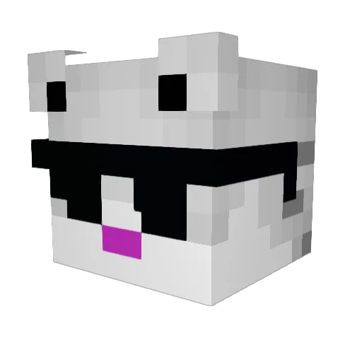Yuyu7817 Minecraft avatar head, 3D render