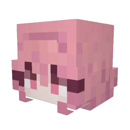 Yuyuko37 Minecraft avatar head, 3D render