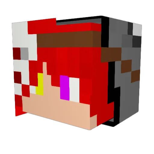 Yuzaha734 Minecraft avatar head, 3D render
