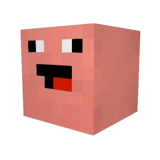 Yuzaya Minecraft avatar head, 3D render