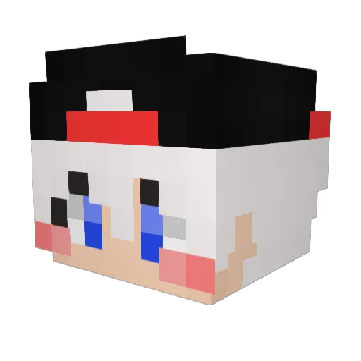 Yuze_Y Minecraft avatar head, 3D render