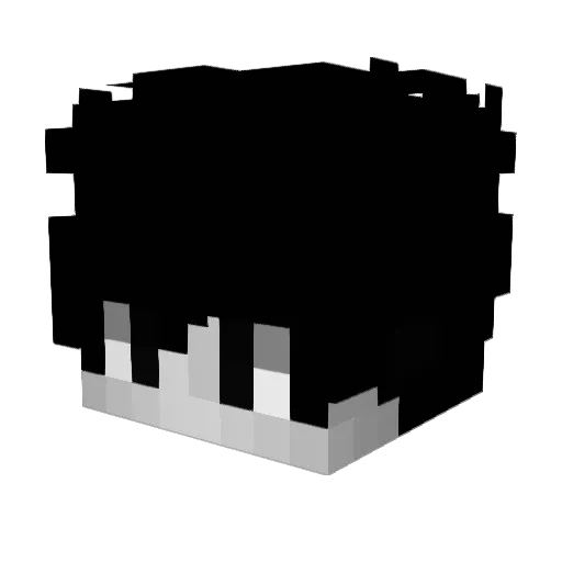Yuznote Minecraft avatar head, 3D render