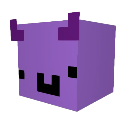YuzuLera Minecraft avatar head, 3D render