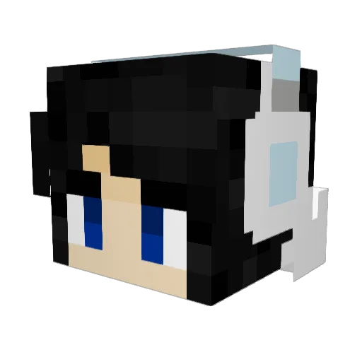 YuzuMoon Minecraft avatar head, 3D render