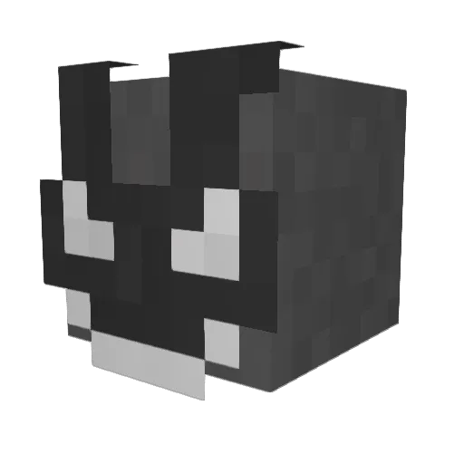 Yuzuare Minecraft avatar head, 3D render