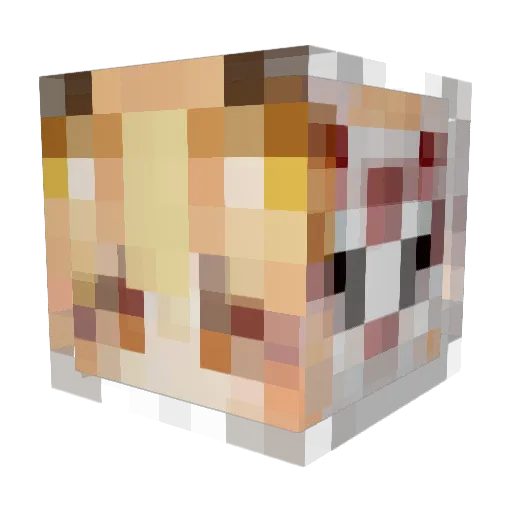 Yuzuha3330 Minecraft avatar head, 3D render