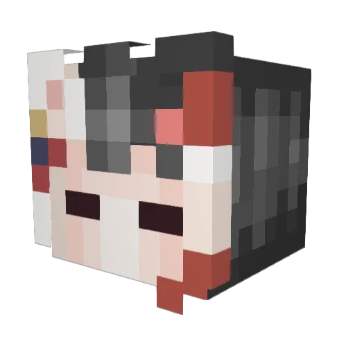 YuzukiKaoru Minecraft avatar head, 3D render