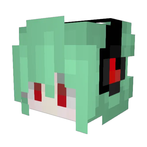 YuzukiTsubame Minecraft avatar head, 3D render