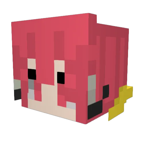 Yuzuki_Ryo Minecraft avatar head, 3D render