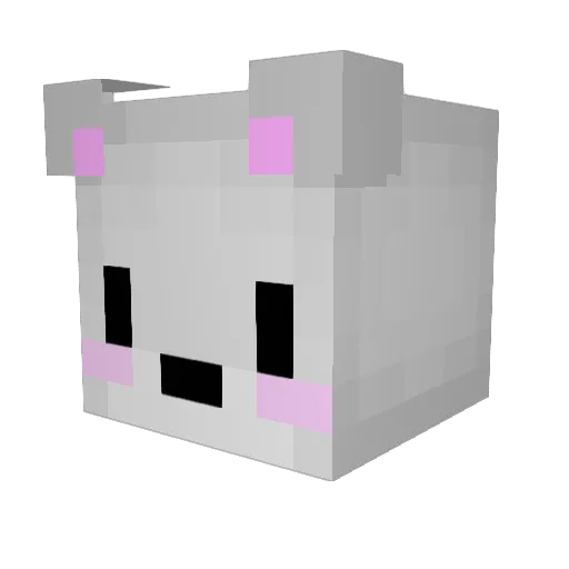 Yuzuqn Minecraft avatar head, 3D render