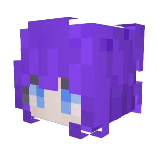 Yv_0w0 Minecraft avatar head, 3D render