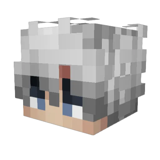 YvaaD Minecraft avatar head, 3D render